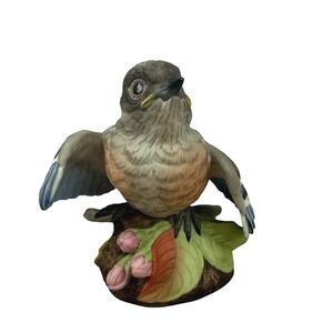 Boehm Fledgling Blue Bird Figurine Small Grey Blue Ceramic USA - 400-75